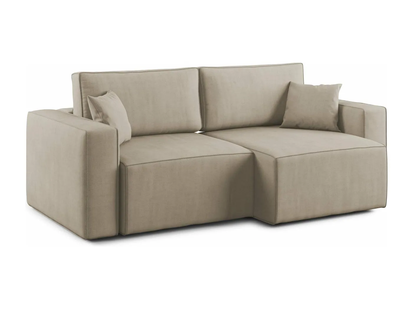 Morfeo Sofa mit ausziehbaren Sitzen aus weichem wasserfestem Stoff T02 215 cm beige