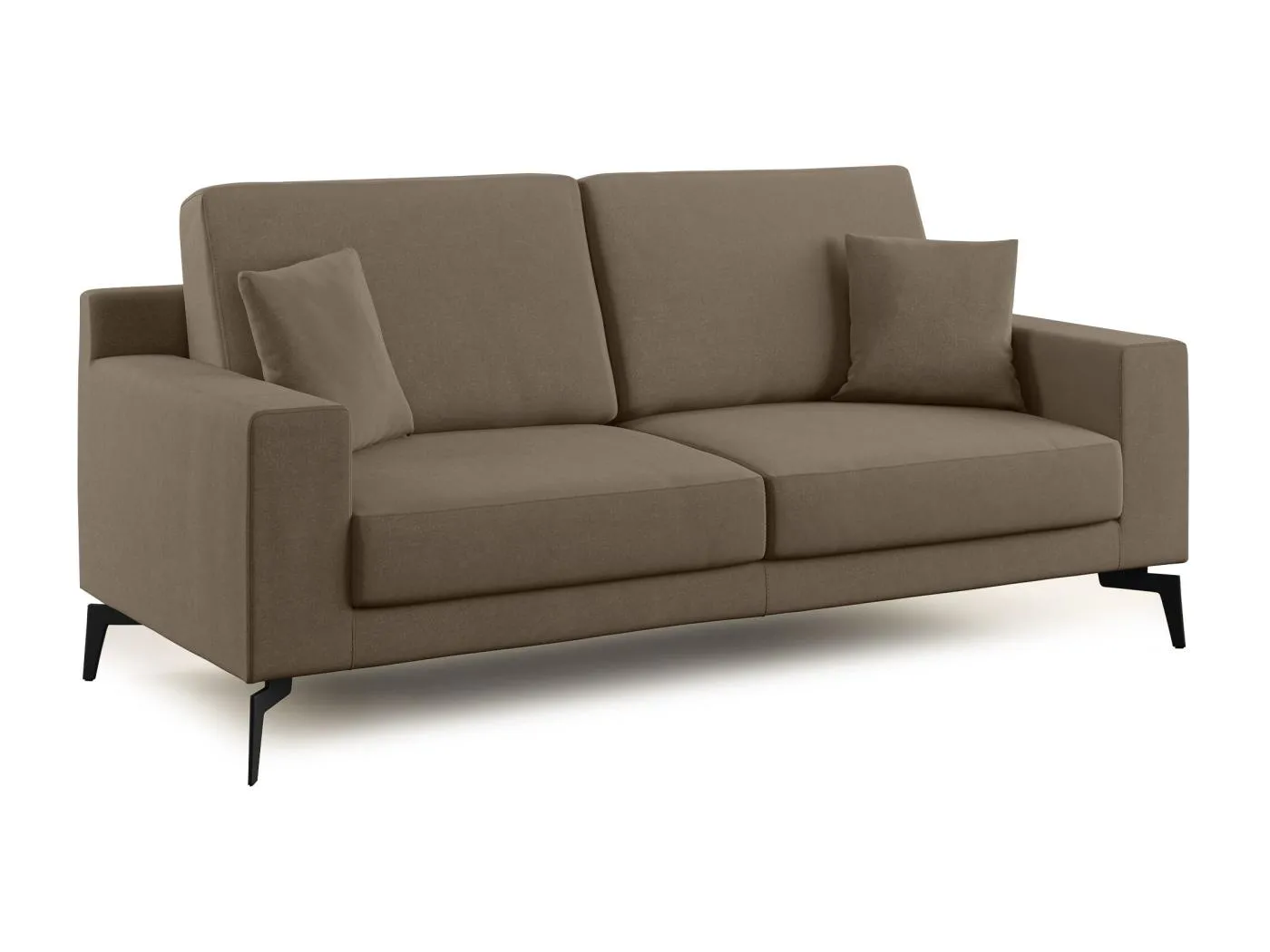 Prestige modernes Sofa aus abwaschbarer Mikrofaser T11 186 cm  braun