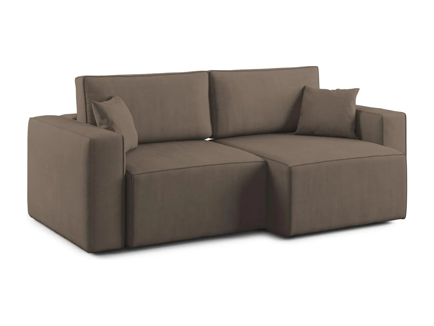 Morfeo Sofa mit ausziehbaren Sitzen aus weichem wasserfestem Stoff T02 215 cm braun