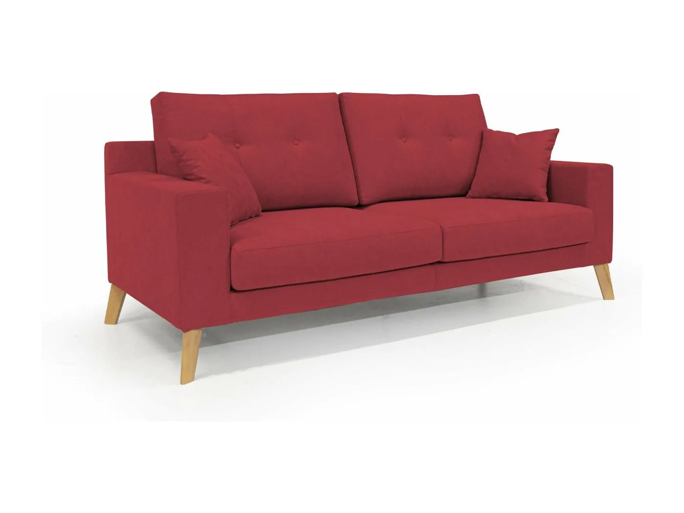 Danish modernes Sofa aus weichem, wasserfestem Stoff T02 146 cm rot