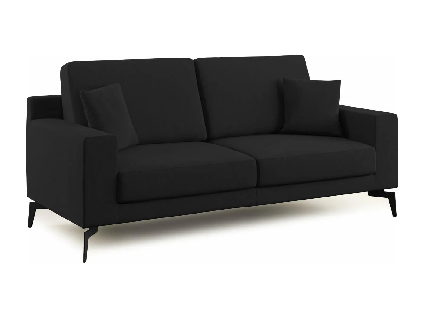 Prestige modernes Sofa aus abwaschbarer Mikrofaser T11 186 cm schwarz