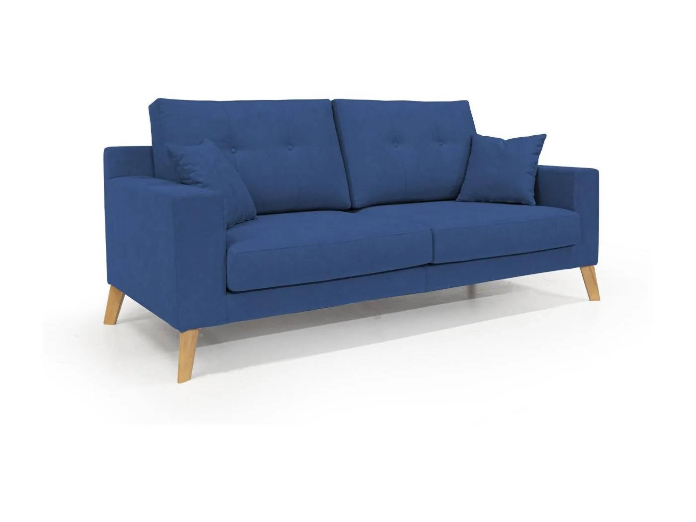Danish modernes Sofa aus weichem, wasserfestem Stoff T02 146 cm blau