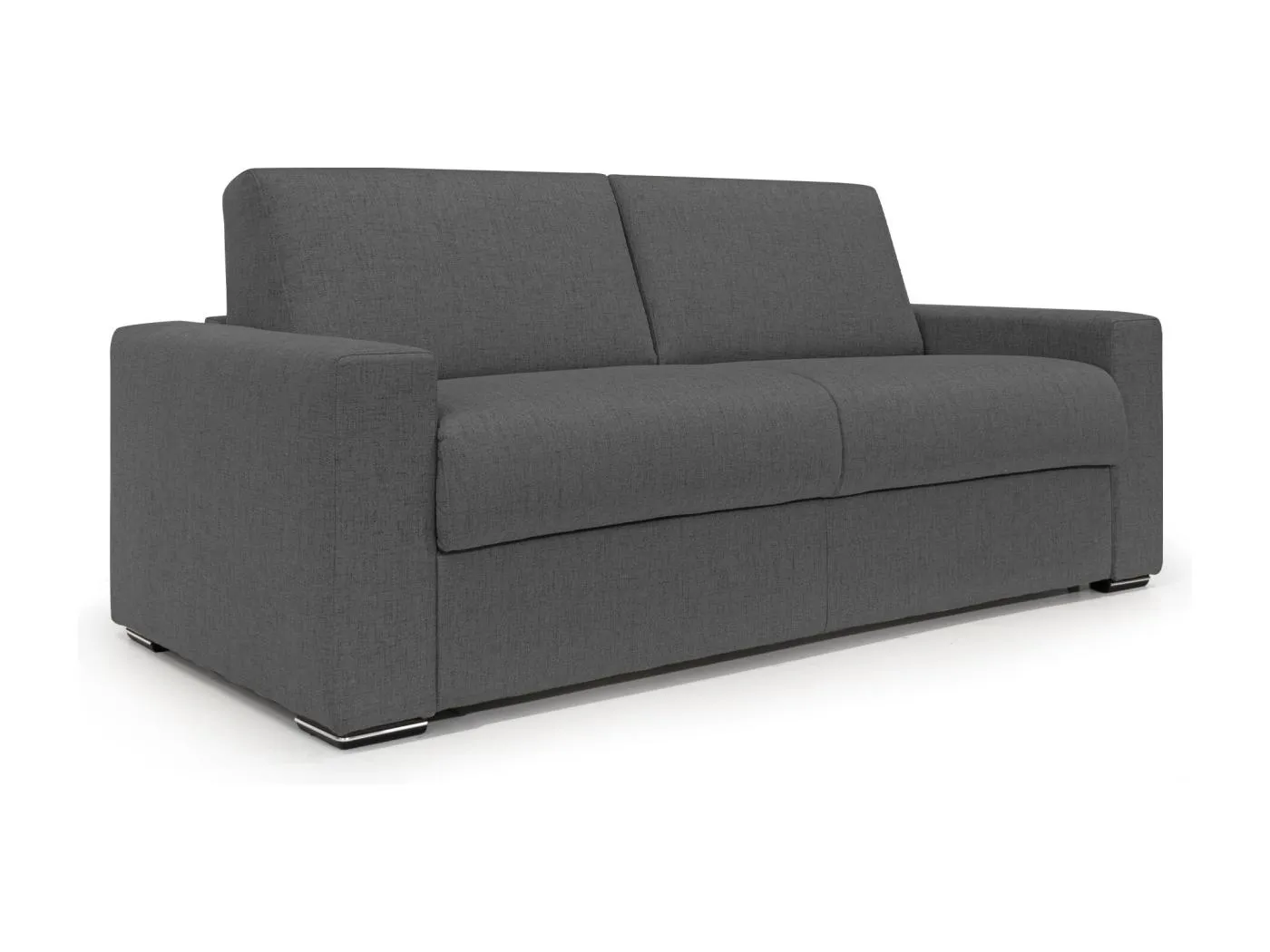 Nixon Schlafsofa mit 20 cm Matratze aus wasserfestem Stoff T03 220 cm (mat. 160x197) Anthrazit
