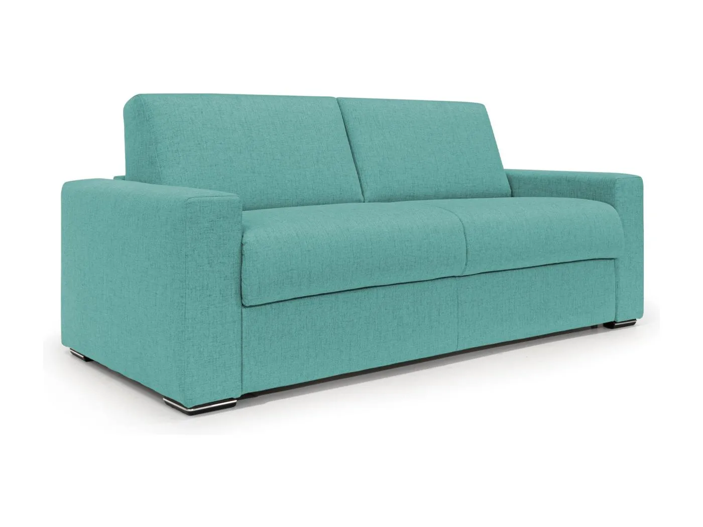 Nixon Schlafsofa mit 20 cm Matratze aus wasserfestem Stoff T03 220 cm (mat. 160x197) Aquamarin
