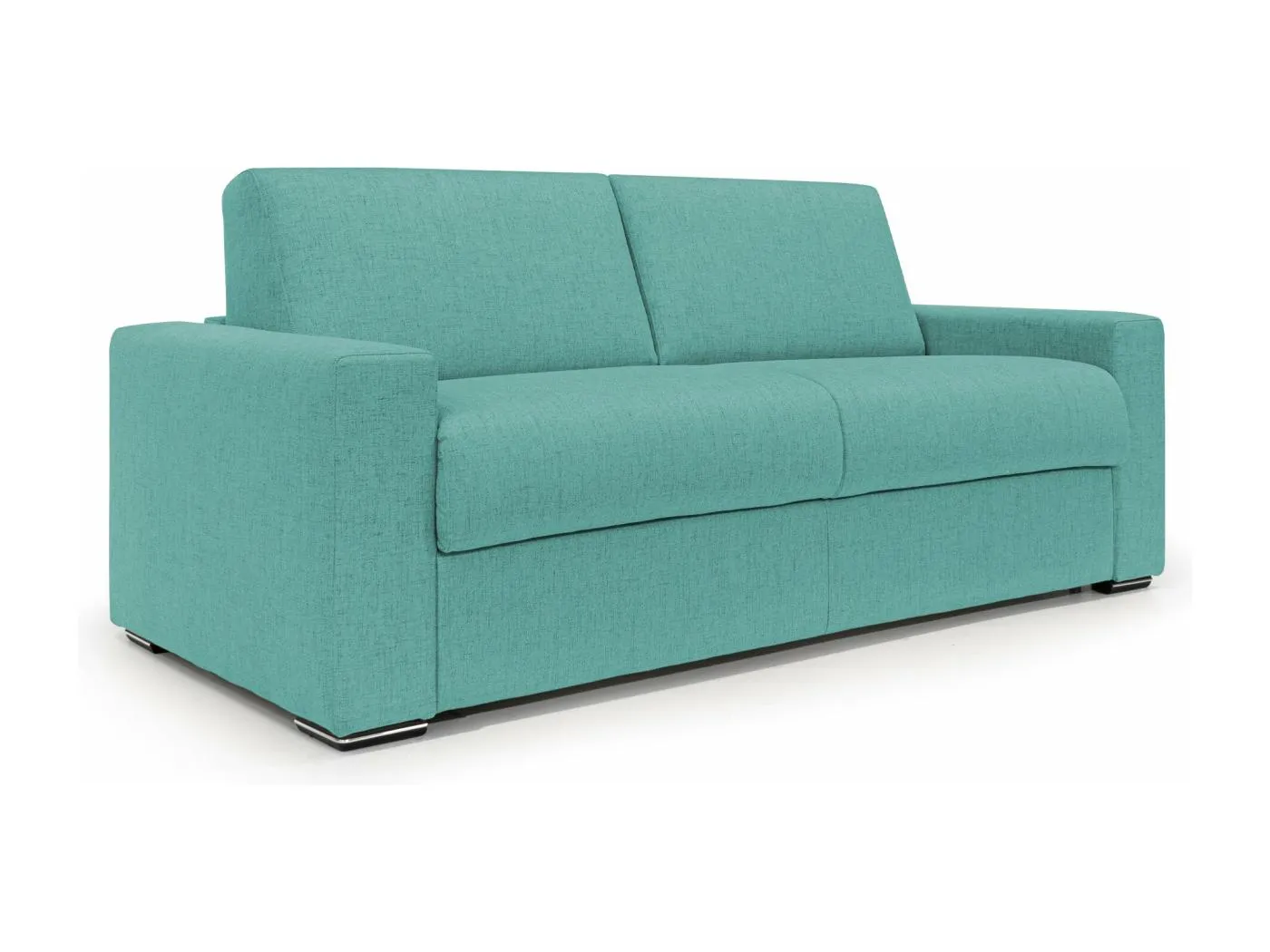 Nixon Schlafsofa mit 20 cm Matratze aus wasserfestem Stoff T03 200 cm (mat. 140x197) Aquamarin