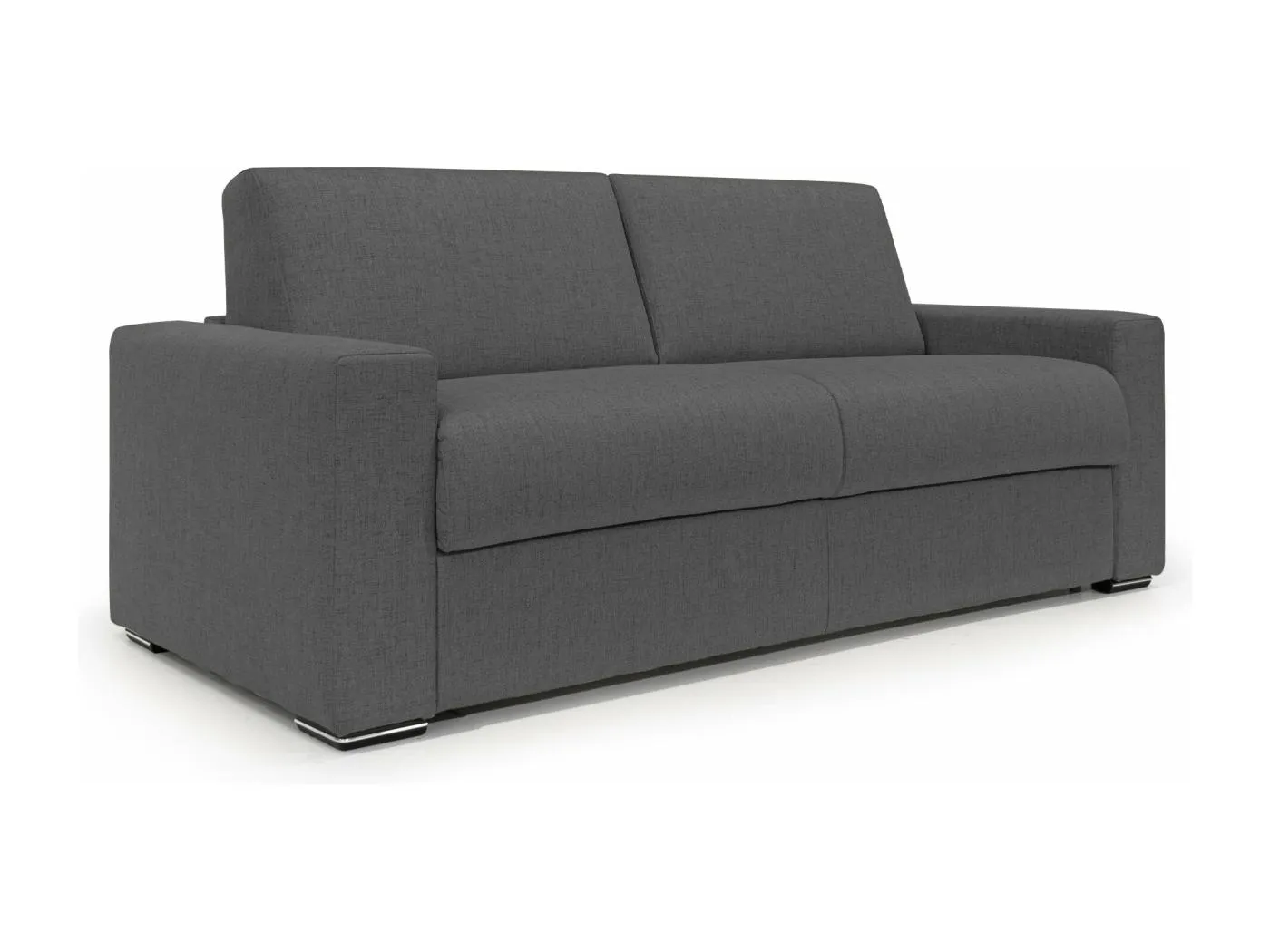 Nixon Schlafsofa mit 20 cm Matratze aus wasserfestem Stoff T03 200 cm (mat. 140x197) Anthrazit
