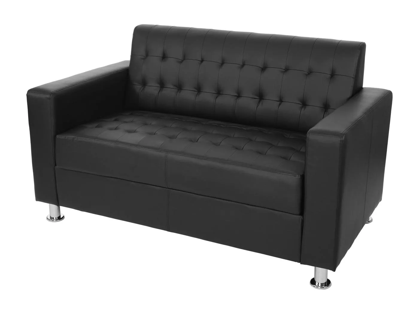 2er Sofa Pori, Schwarz
