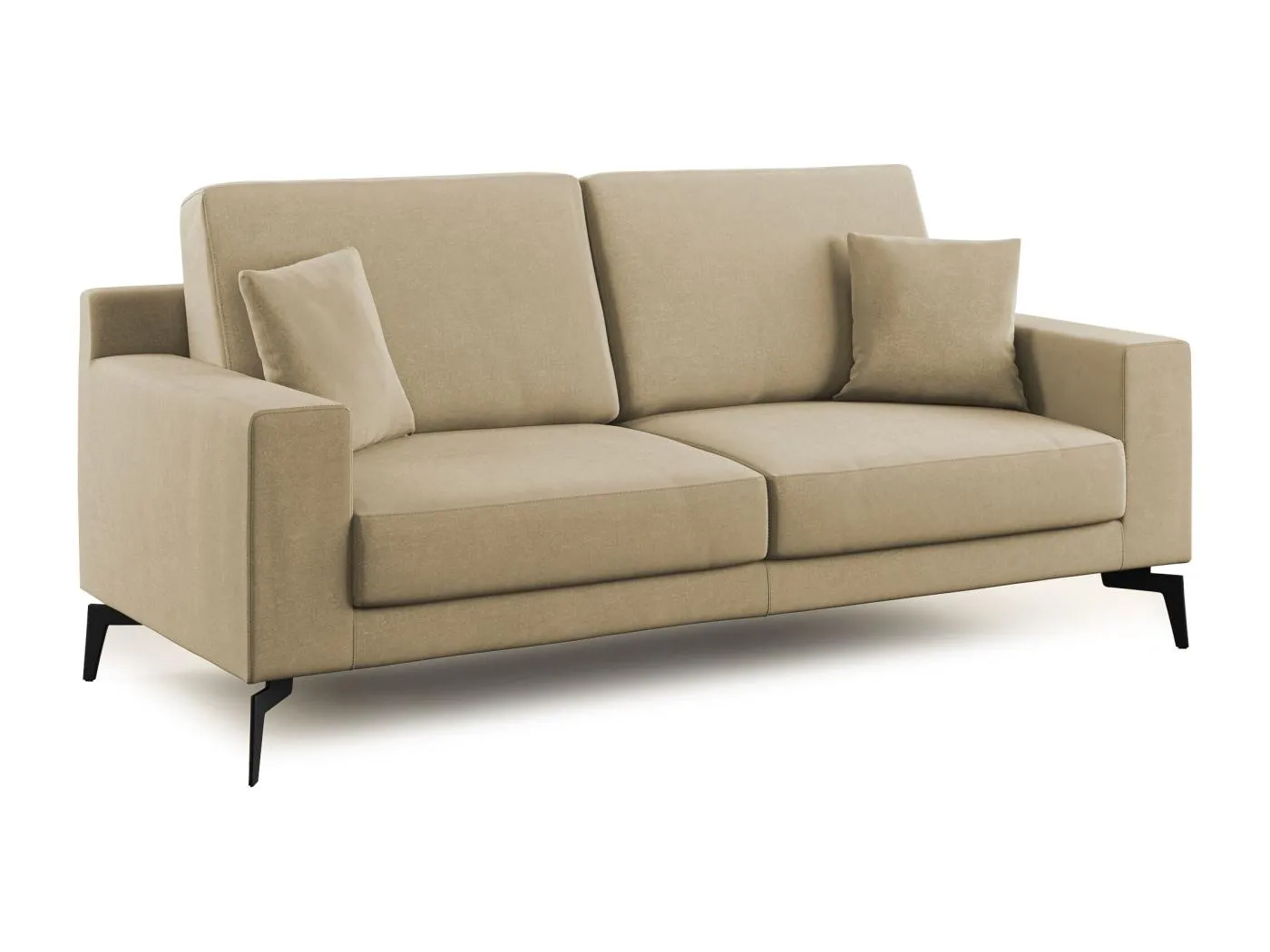 Prestige modernes Sofa aus abwaschbarer Mikrofaser T11 186 cm  beige
