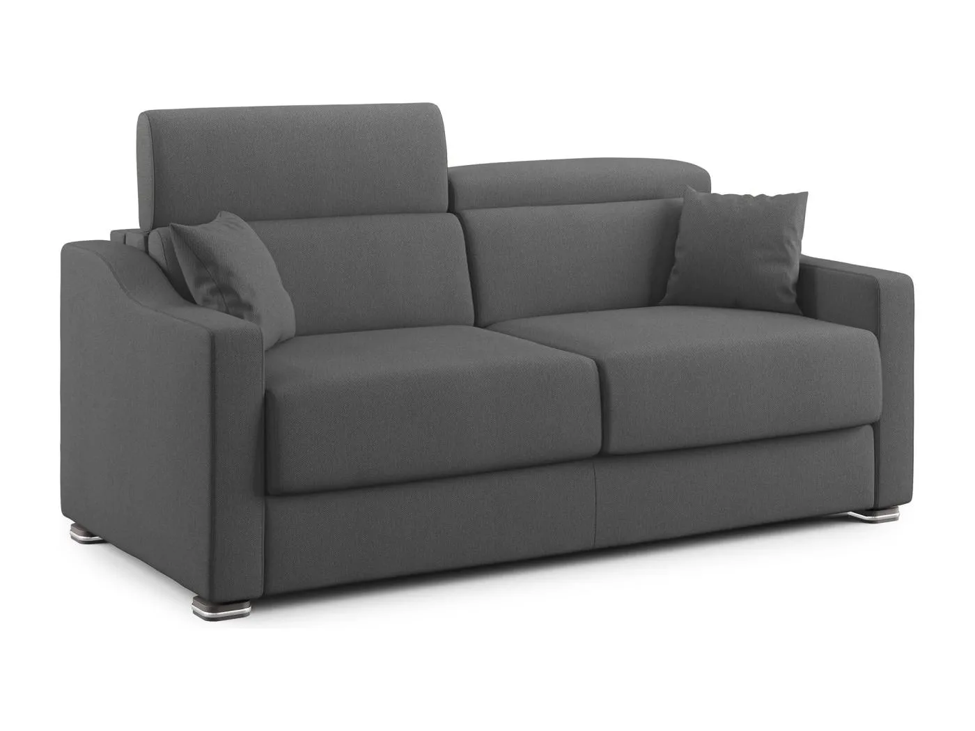 Amber Schlafsofa aus schmutzabweisendem Stoff T05 191 cm (mat. 140x197)  anthrazit
