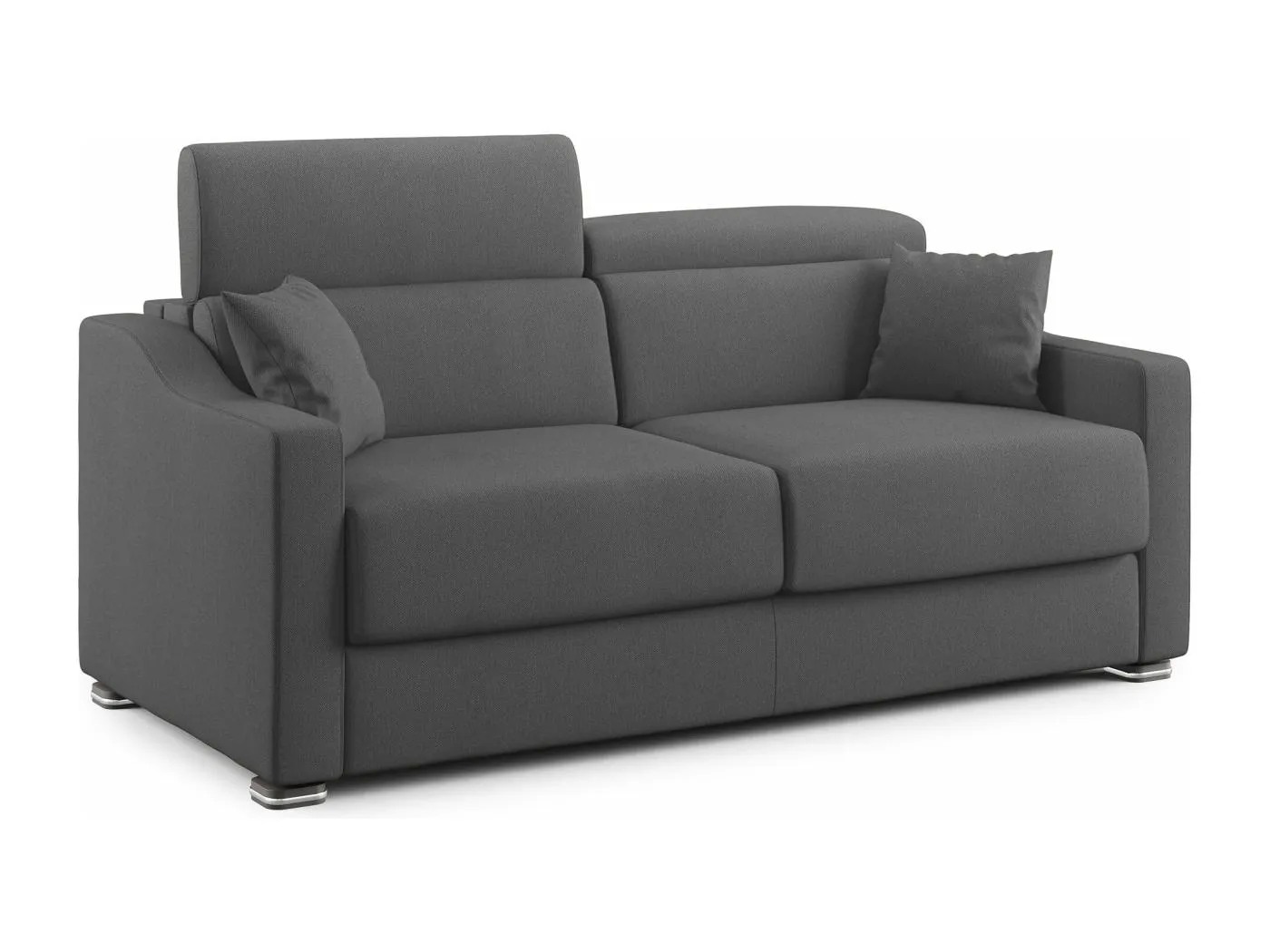 Amber Schlafsofa aus schmutzabweisendem Stoff T05 211 cm (mat. 160x197)  anthrazit