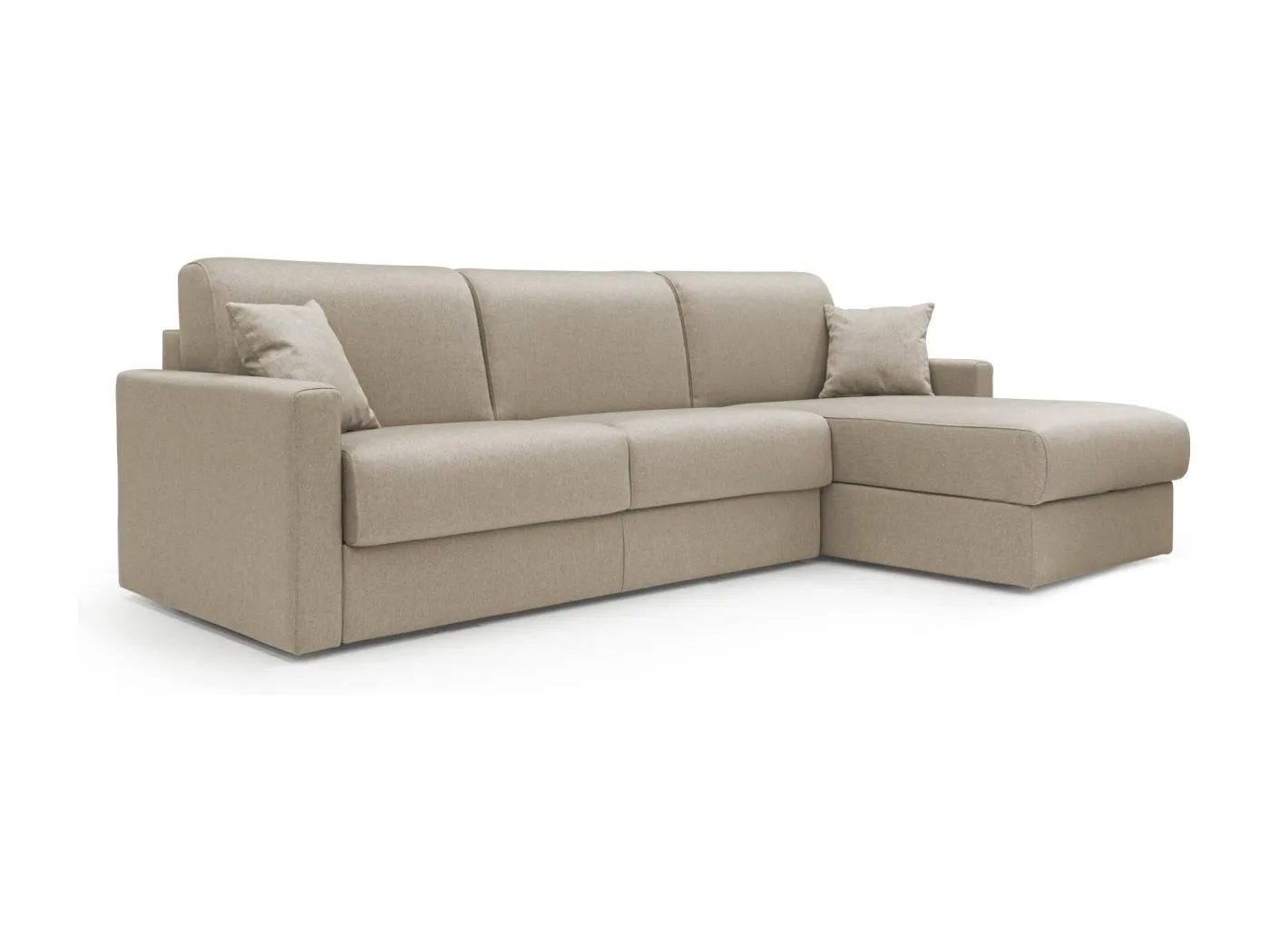 Chris 5-Sitzer-Ecksofa aus wasserfestem Stoff T13 288 cm rechts (mat. 160x197) beige