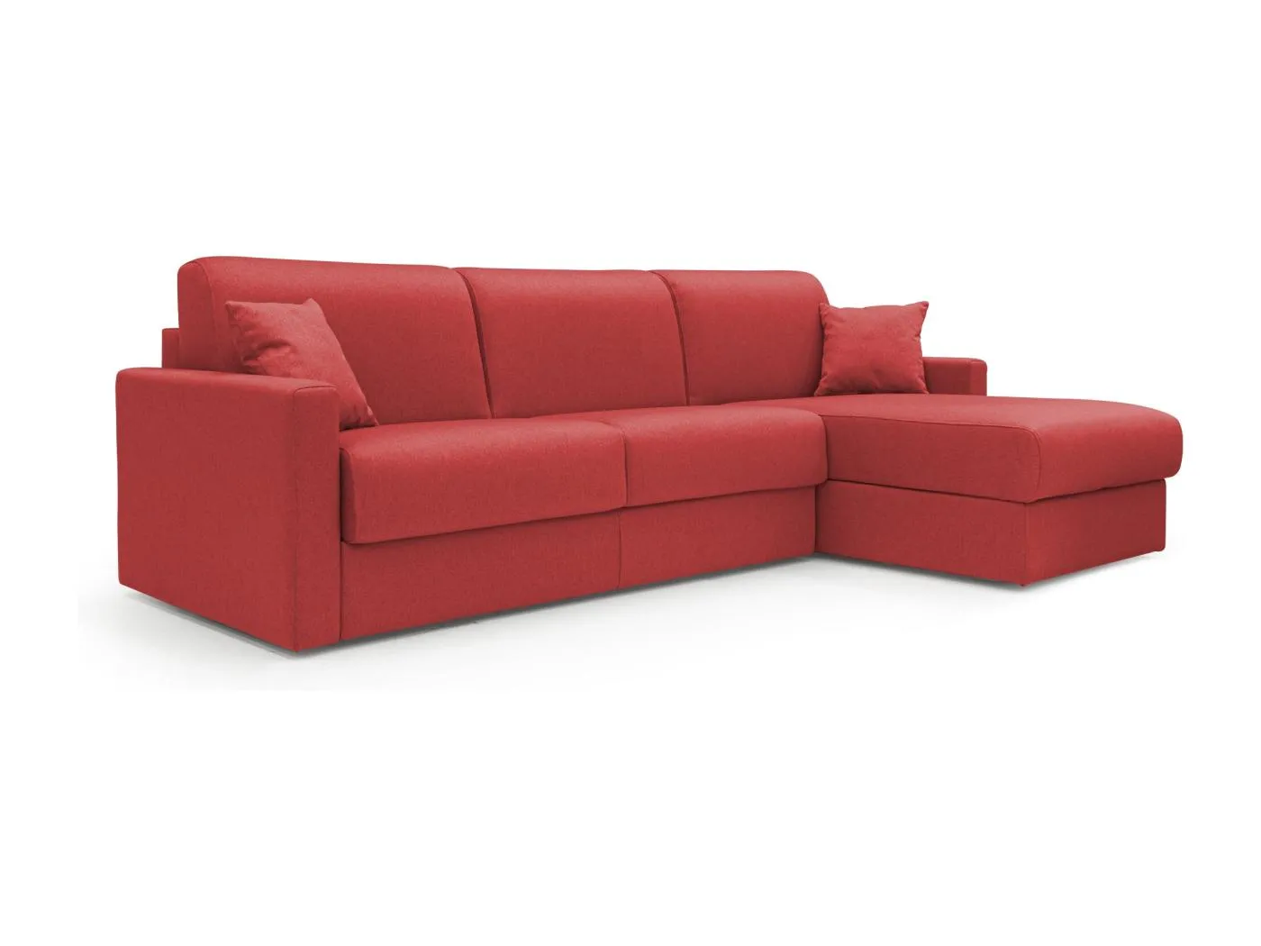 Chris 5-Sitzer-Ecksofa aus wasserfestem Stoff T13 248 cm rechts (mat. 120x197) rot