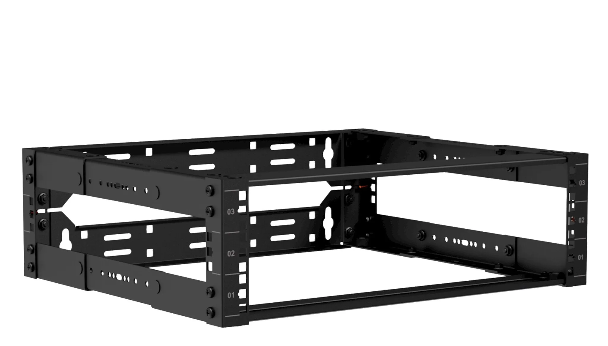 CAYMON OPR303A/B Open Frame 19" Rack - 3 HE - 300 ~ 450 mm
