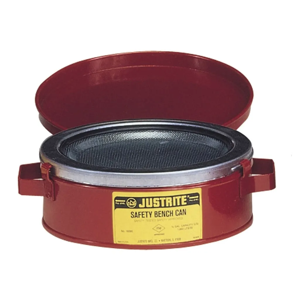 Justrite Sicherheits-Kleinteilereiniger | HxBxT 23,8x24x8cm | 2 Liter | Rot