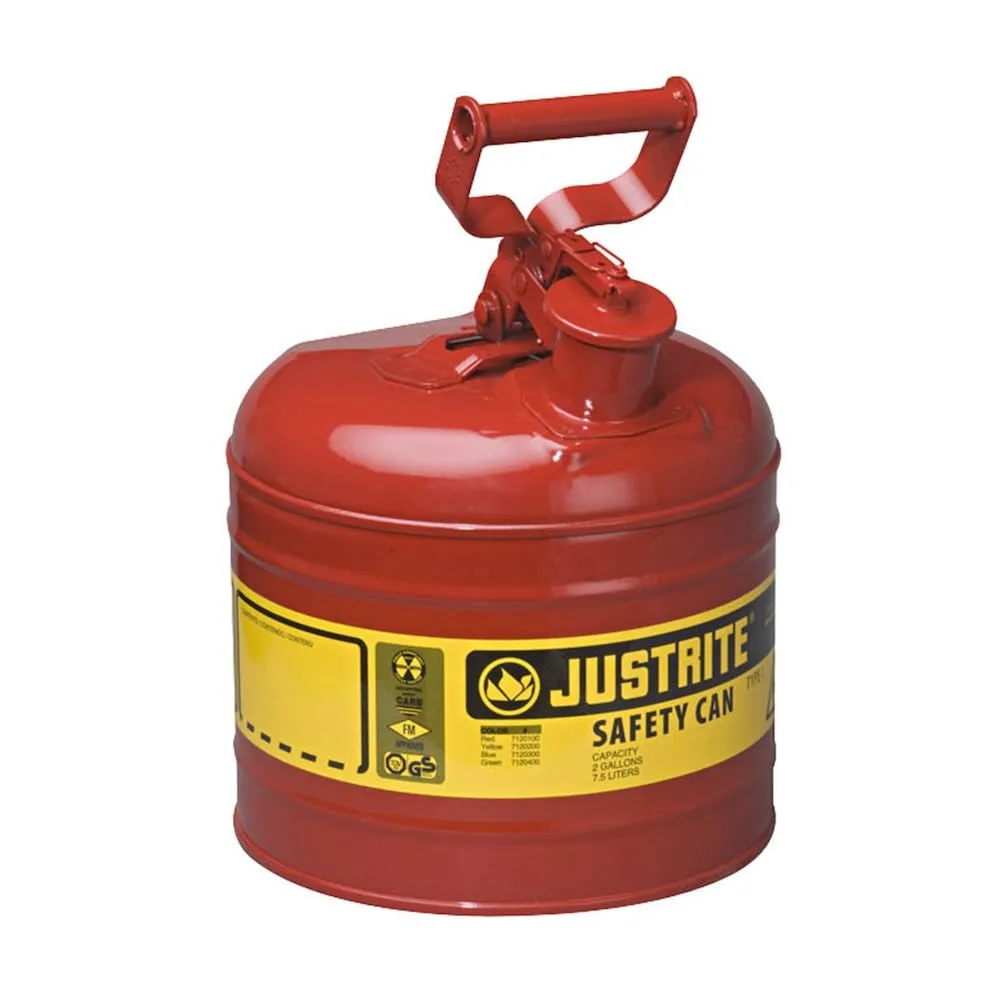 Justrite Sicherheitsbehälter Typ I mit Schwinggriff | 8 Liter | Rot