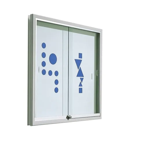 Vitrine mit Whiteboardrückwand