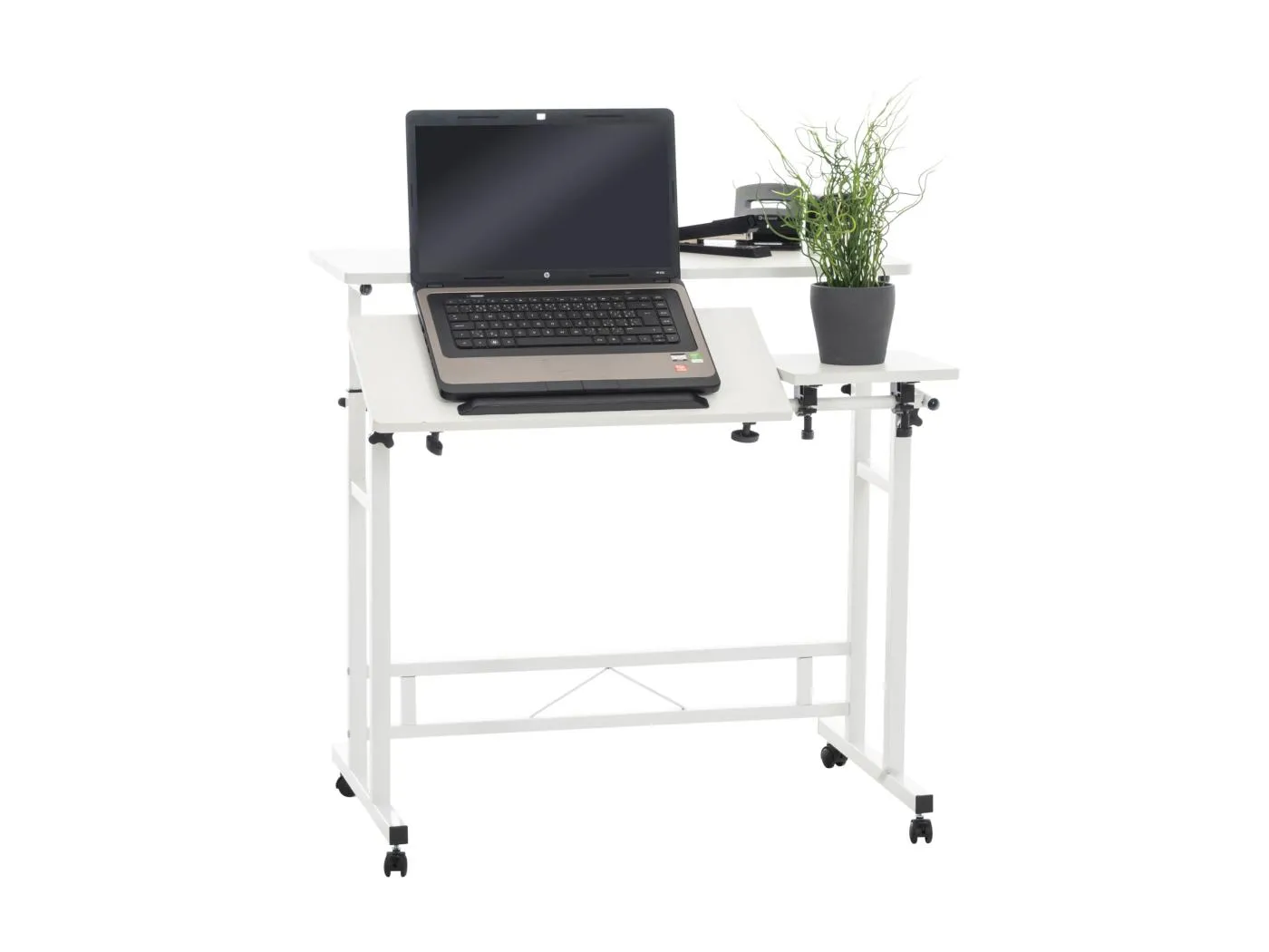 Schreibtisch - Holz & Metall - weiß - Telford