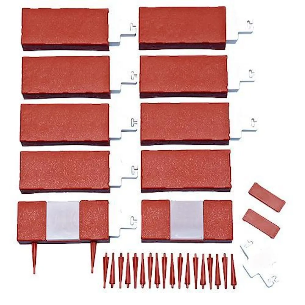 PROREGAL Solargartengrenze, Gartenzaun, 20x9x4 cm, PP, LED, 10 Stück, Länge 2,20m