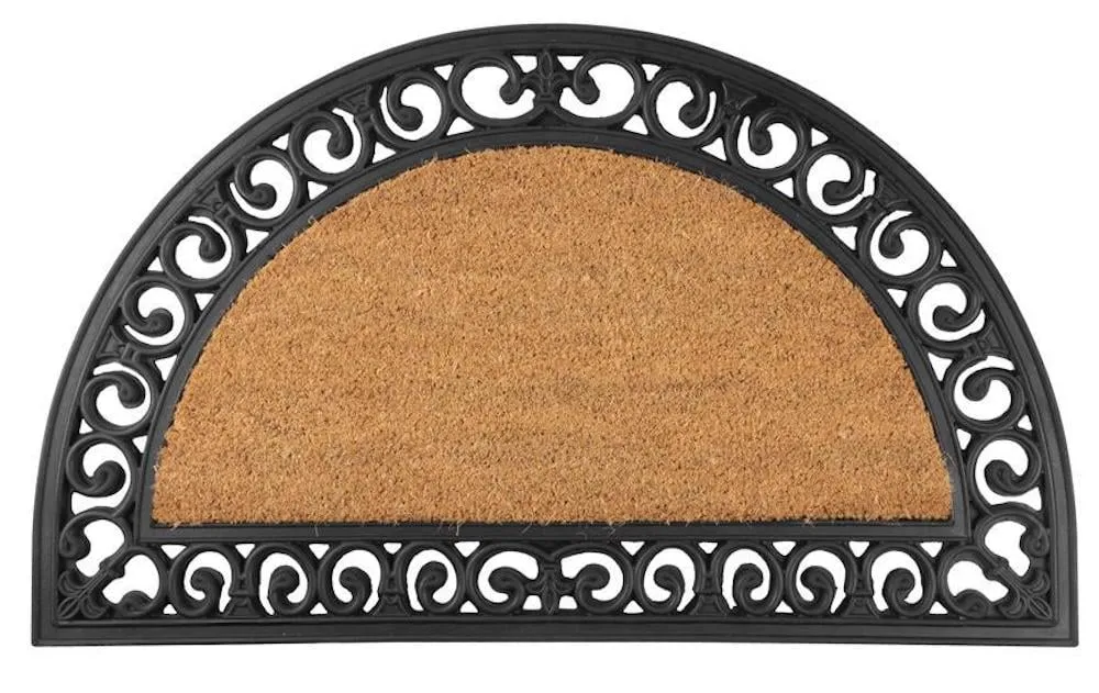 PROREGAL Fußmatte, Schmutzfangmatte RCP00, 45x75cm, Gummi, Halbkreis