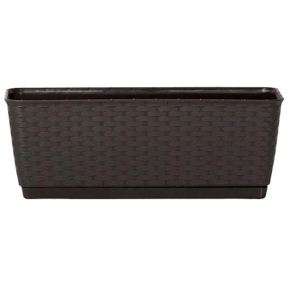 PROREGAL Blumentopf Rattan L-386mm W-154mm H-142mm 6lit.Rattola, Braun