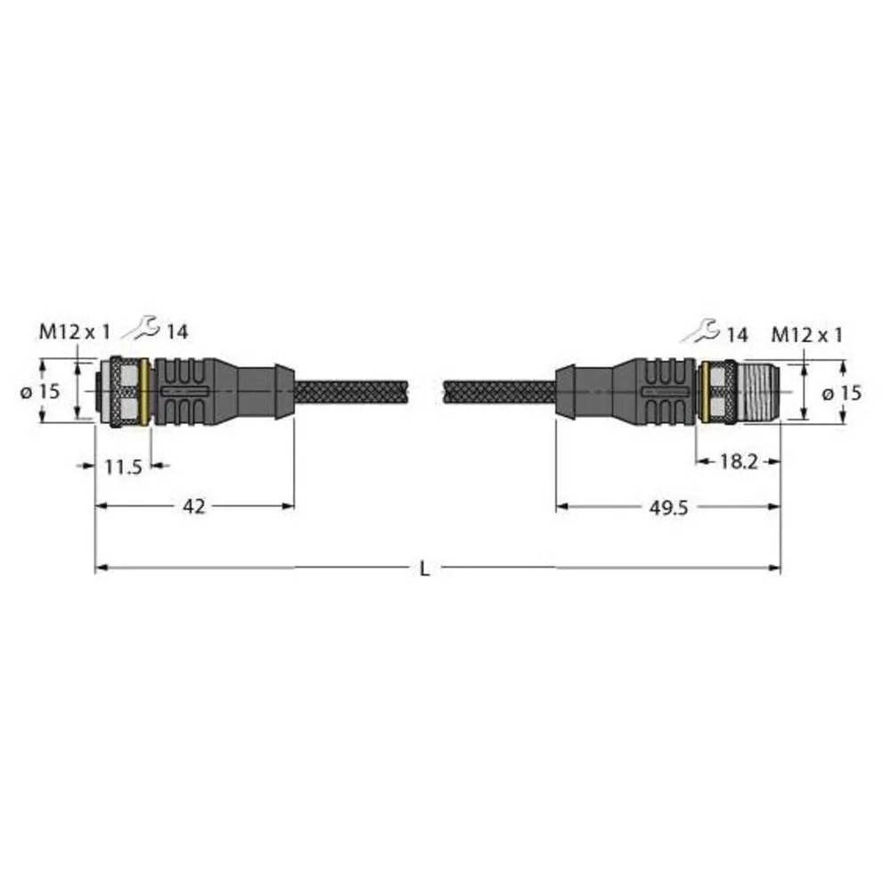Turck 6628255 Sensor /Aktor Steckverbinder Konfektioniert Sensorleitung Leitung B-Ware