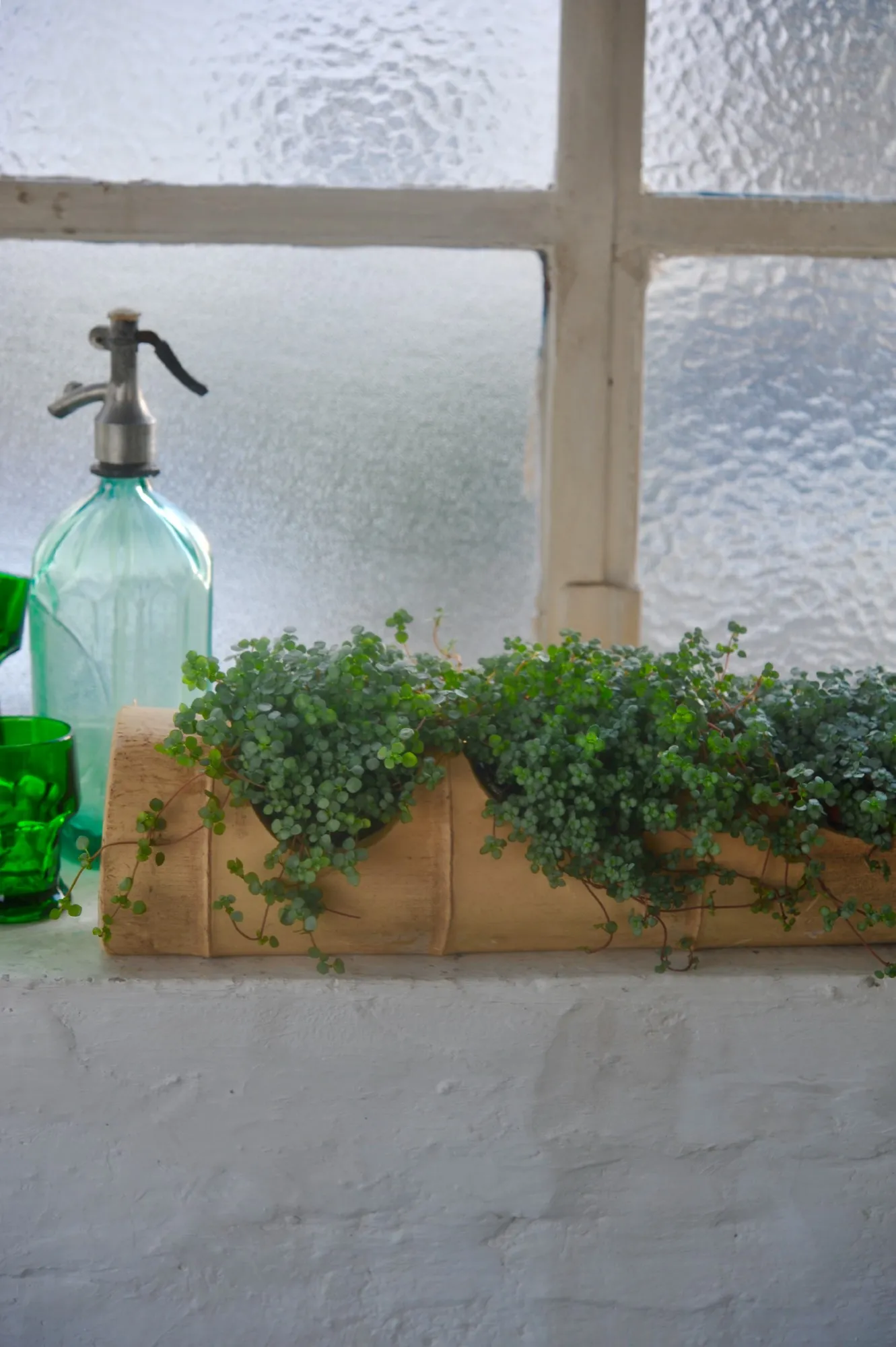 2er Bambusvase, T 40 cm, B 14 cm, H 13 cm