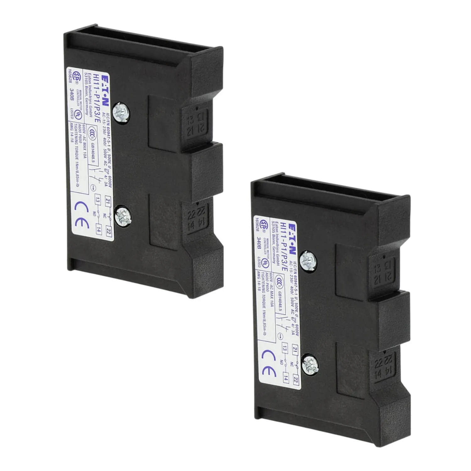 Eaton Hilfsschalter Zusatzschalter 6 A Schraubanschluss Seitenanbau 2 Stück B-Ware