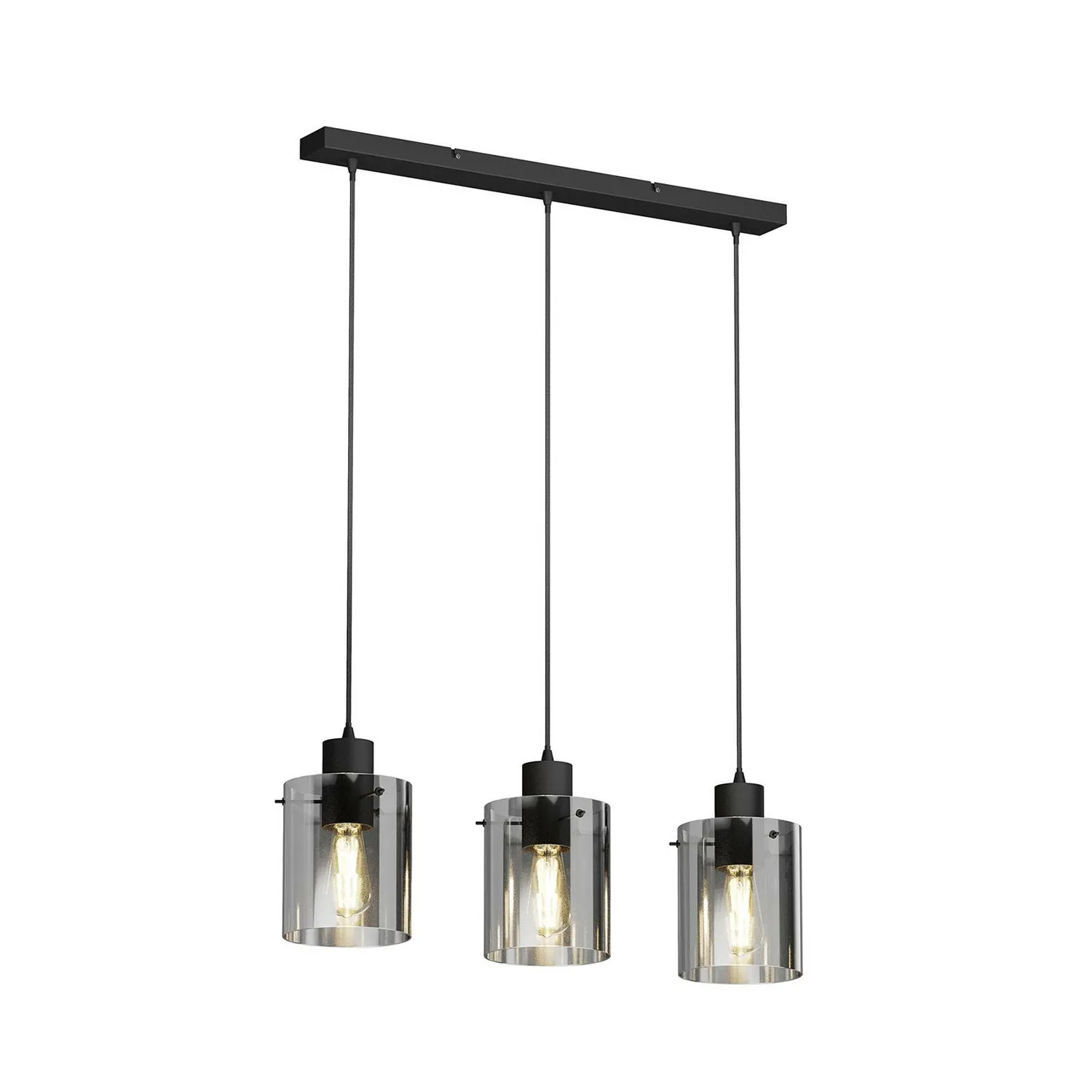 Lindby Kourtney Hängeleuchte Deckenlampe Pendelleuchte E27 Schwarz Rauchgrau914 B-Ware