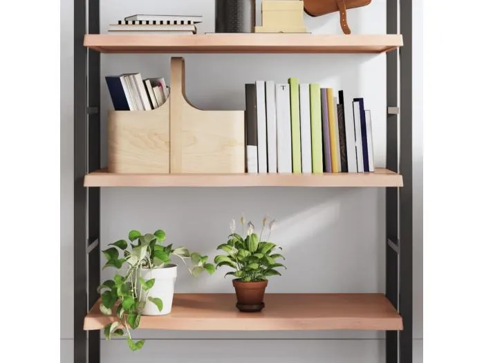 Wandregal Hellbraun 100x50x(2-4) cm Massivholz Eiche Behandelt