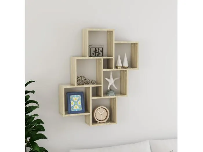 Würfelregal Sonoma-Eiche 78x15x93 cm Holzwerkstoff