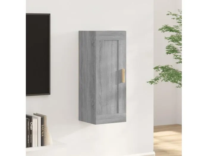 Wandschrank Grau Sonoma 35x34x90 cm Holzwerkstoff