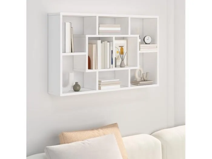 Wandregal Weiß 85x16x52,5 cm Holzwerkstoff