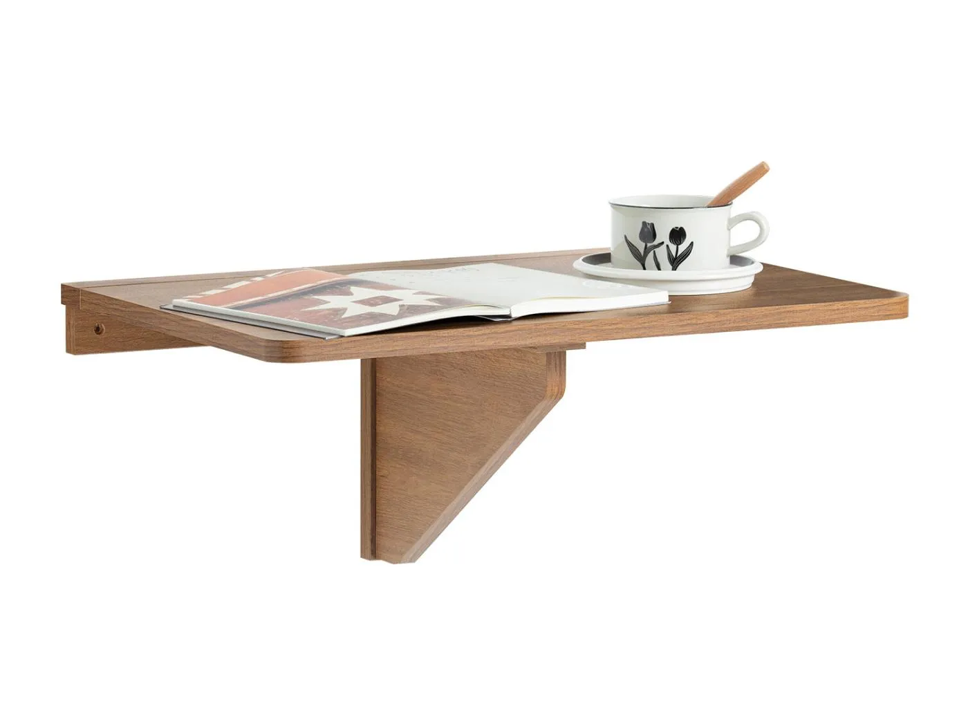 Wandklapptisch FWT03-PF 60 x 6 x 40 cm Braun