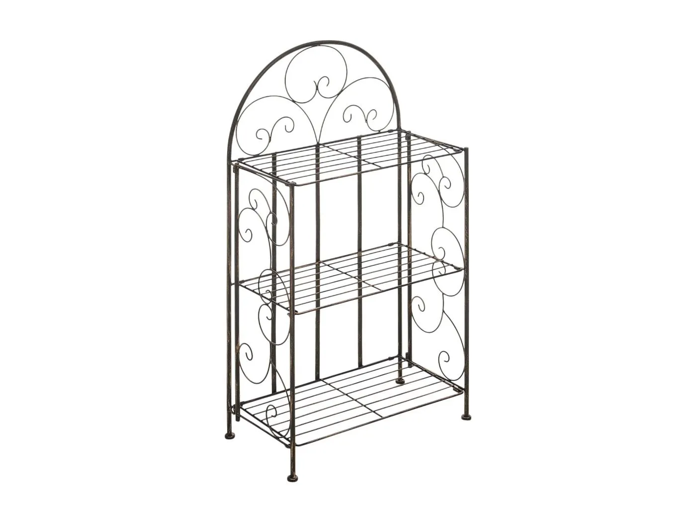 Standregal - Metall - 45.5 x 24 x 81.5cm - bronze - Rosa