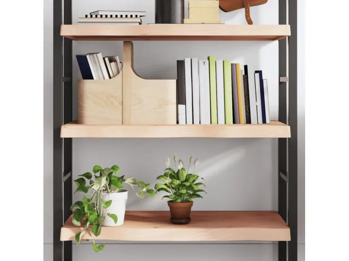 Wandregal 80x40x(2-6) cm Massivholz Eiche Unbehandelt