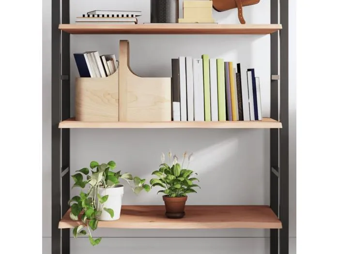 Wandregal 80x50x2 cm Massivholz Eiche Unbehandelt