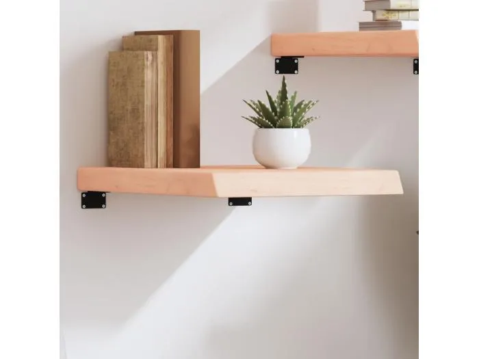 Wandregal 40x50x(2-6) cm Massivholz Eiche Unbehandelt