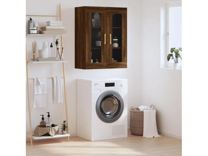 Wandschrank Braun Eichen-Optik 69,5x34x90 cm