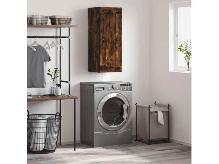 Wandschrank Räuchereiche 34,5x34x90 cm Holzwerkstoff