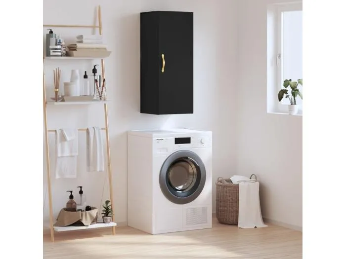 Wandschrank Schwarz 34,5x34x90 cm