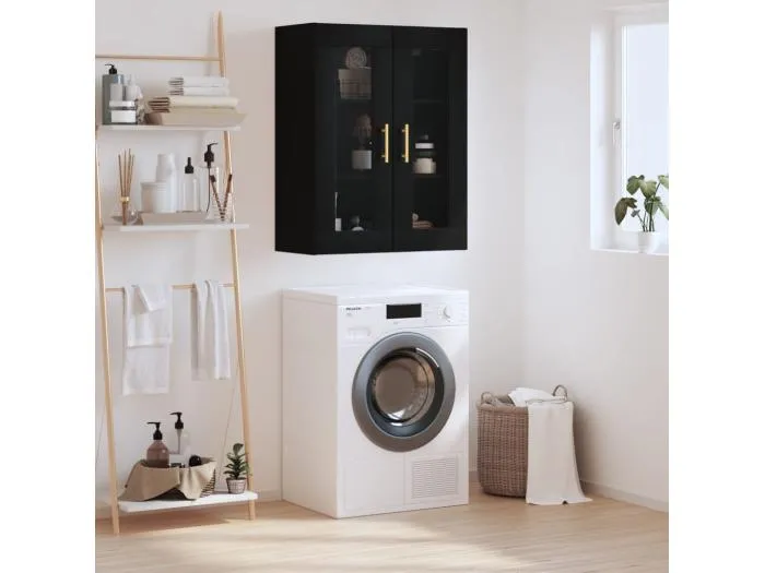 Wandschrank Schwarz 69,5x34x90 cm