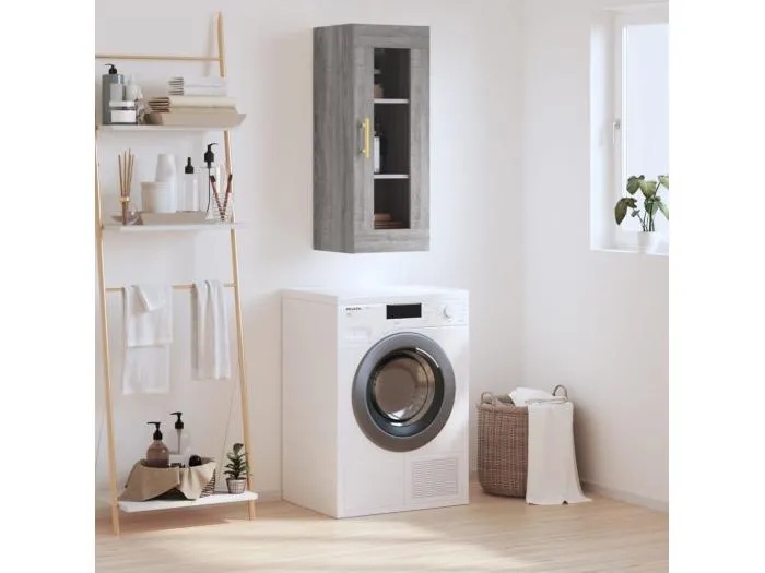 Wandschrank Grau Sonoma 34,5x34x90 cm