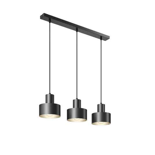 Euluna Hängeleuchte Rif Deckenlampe Wohnzimmerlampe E27 Stahl Schwarz ø 15 Cm B-Ware
