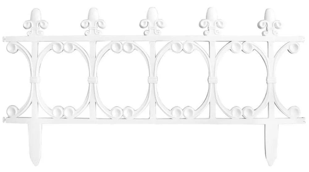 PROREGAL Gartenzaun Mini F755, 64x34cm, Kunststoff, Weiß, dekoratives