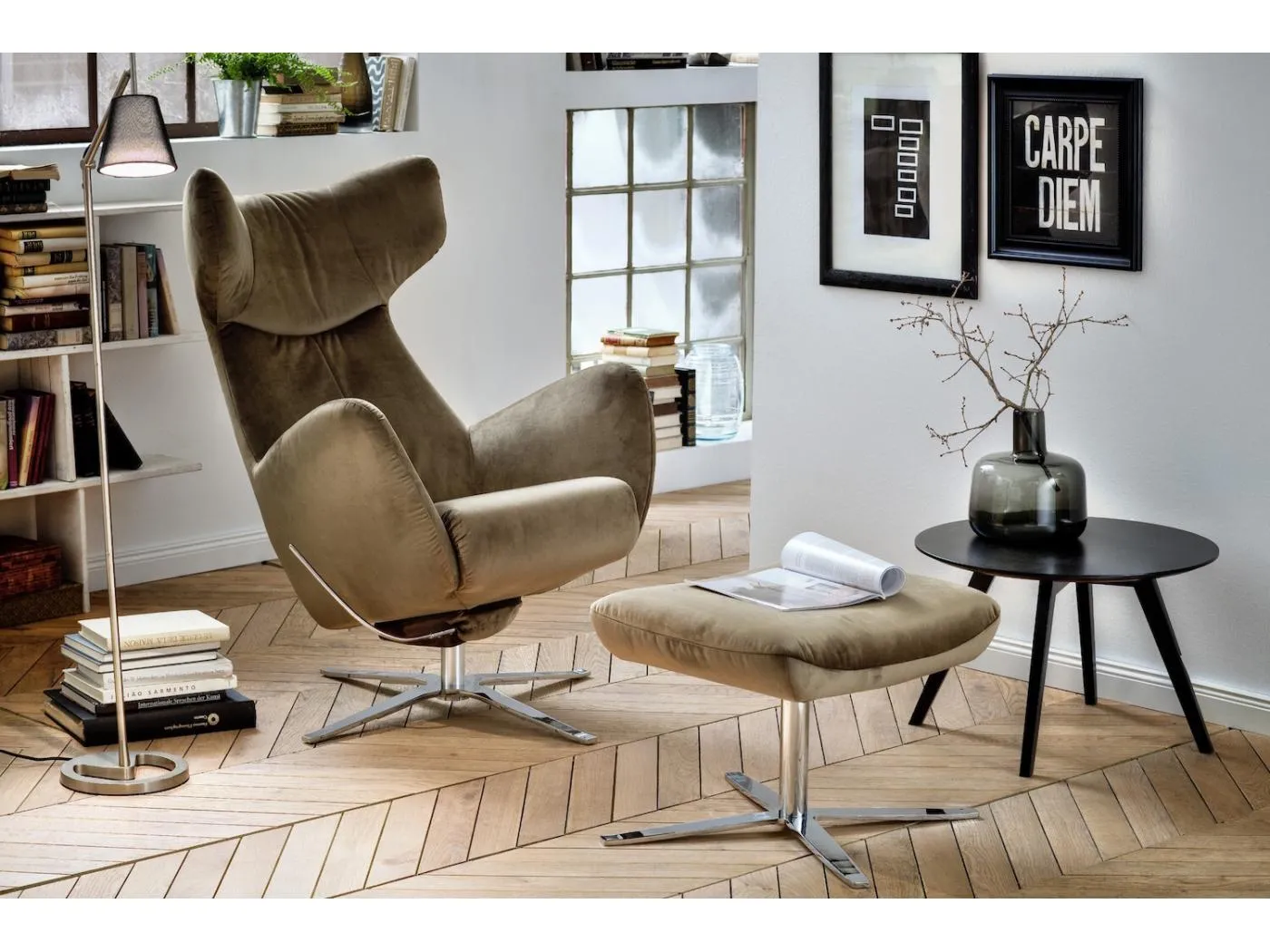 Drehsessel - Grün Velvet - RANDY