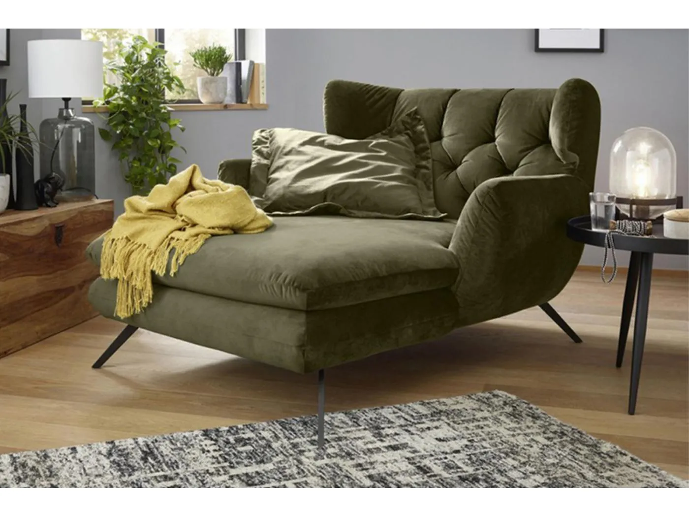 Longseat - Dunkelgrün Velvet - CHARME