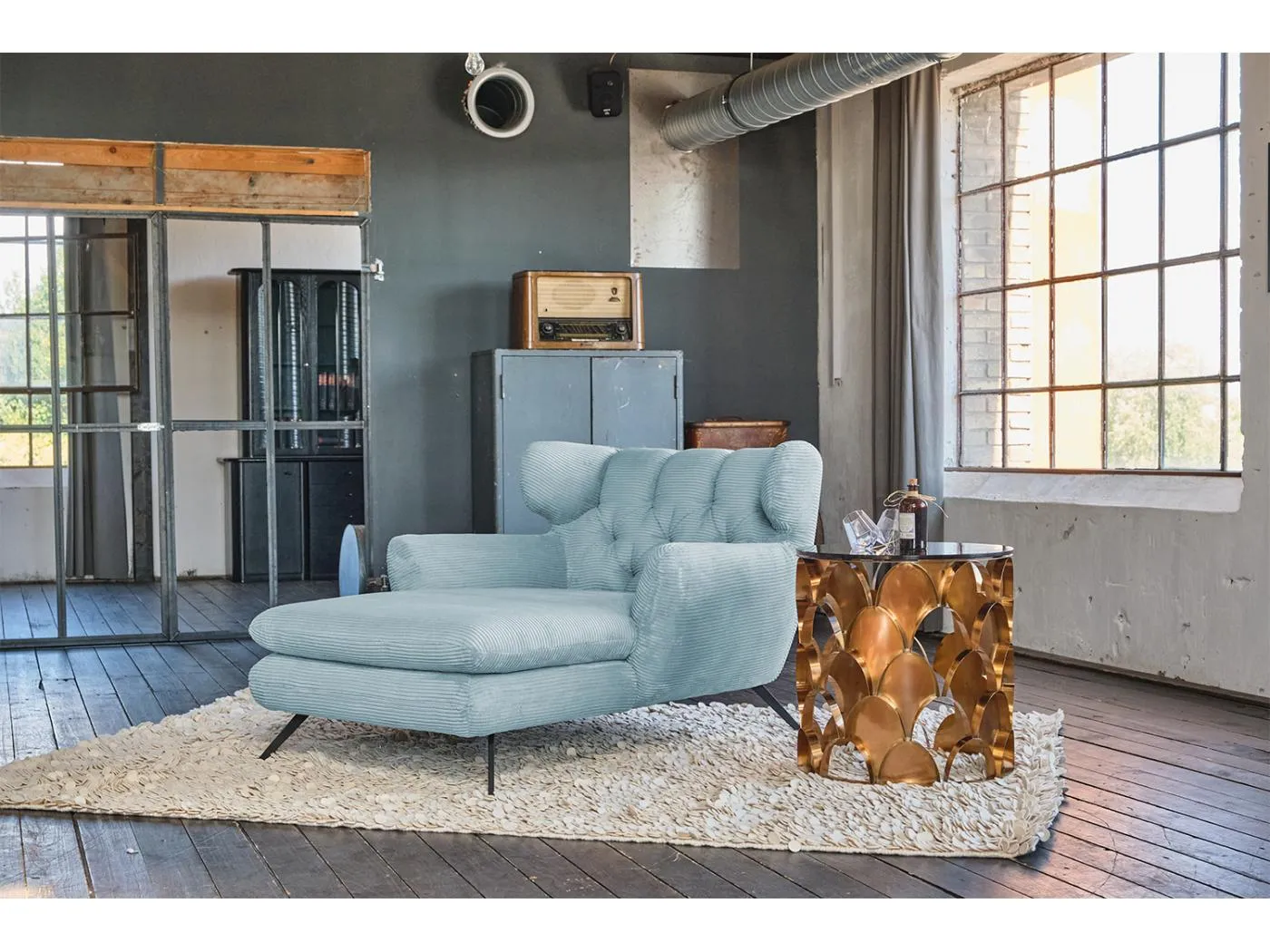 Longseat - Hellblau Cord - CHARME