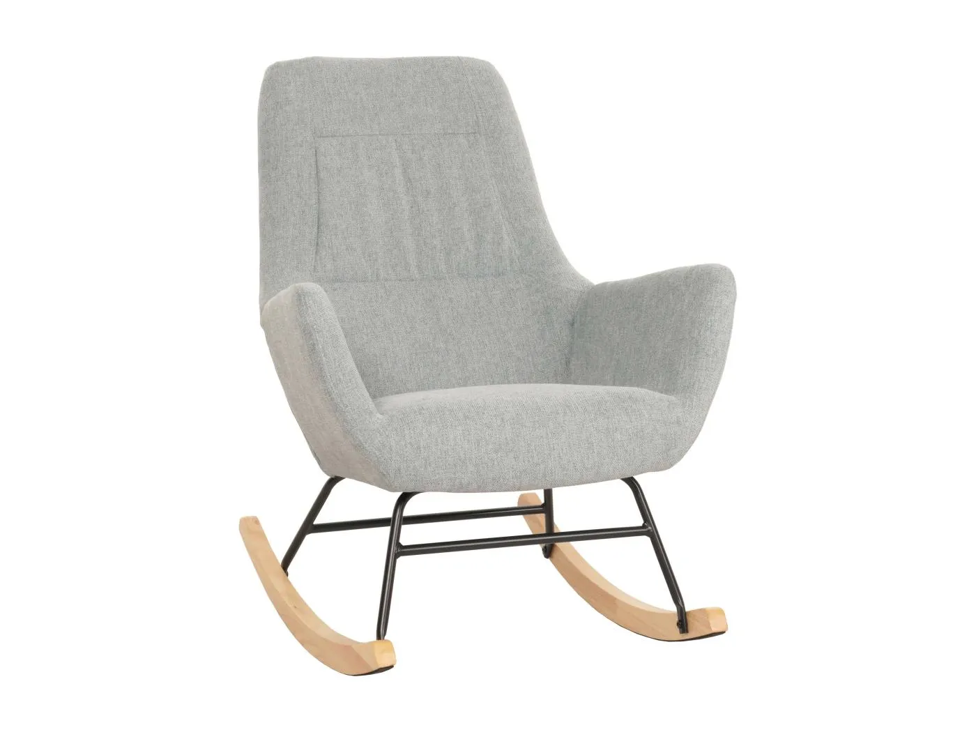 Schaukelstuhl MCW-N13, Grau-grün