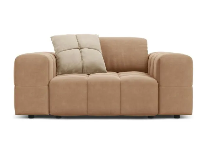 CXL by Christian Lacroix - Sessel "Luc" Sitzer aus Samt dunkelbeige - 124x102x70cm