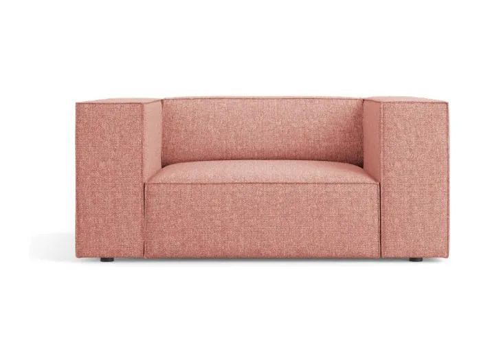 Cosmopolitan Design - Sessel "Arendal" aus Chenille-Stoff rosa - 124x102x70cm